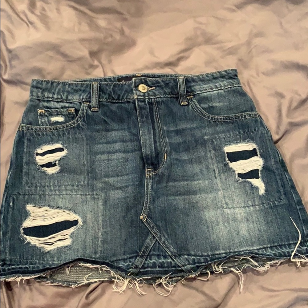 Hollister High Rise Jean skirt